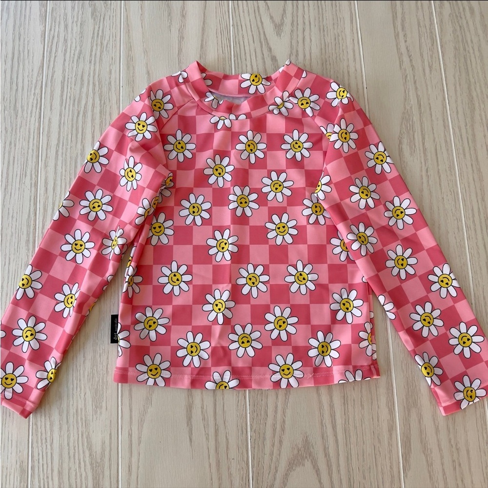 New Dot Australia Pink Floral Swim Top
